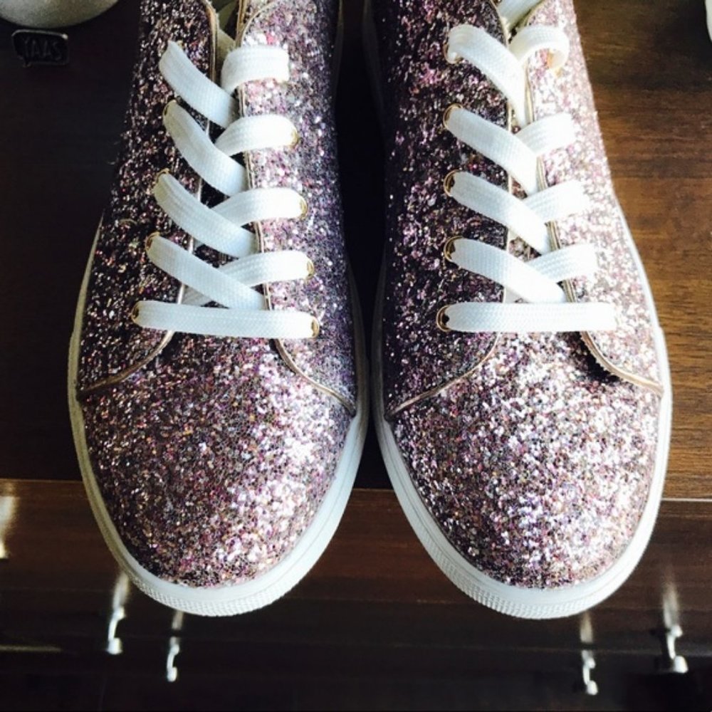 Low-Top Glitter Sneakers PINK SNEAKERS